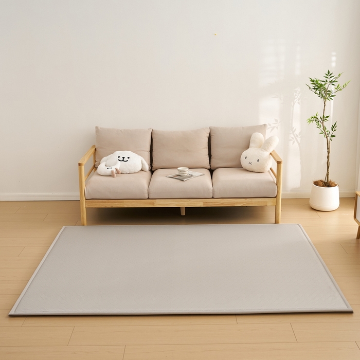 91家纺网 家纺一手货源 找家纺 祁恋婷家居 2025新款A类冰丝多功能地垫 青春岁月-灰