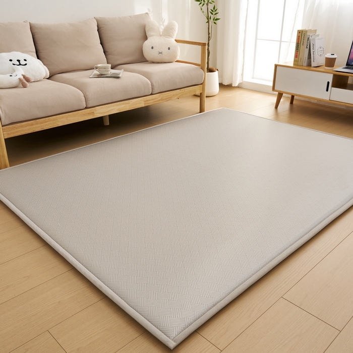 91家纺网 家纺一手货源 找家纺 祁恋婷家居 2025新款A类冰丝多功能地垫 青春岁月-灰