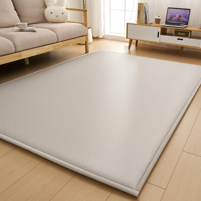 91家纺网 家纺一手货源 找家纺 祁恋婷家居 2025新款A类冰丝多功能地垫 青春岁月-灰