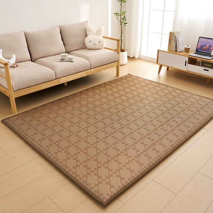 91家纺网 家纺一手货源 找家纺 祁恋婷家居 2025新款A类冰丝多功能地垫 青春岁月-九宫格