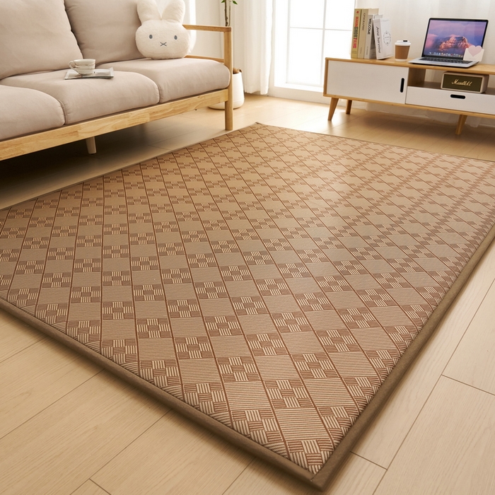 91家纺网 家纺一手货源 找家纺 祁恋婷家居 2025新款A类冰丝多功能地垫 青春岁月-九宫格