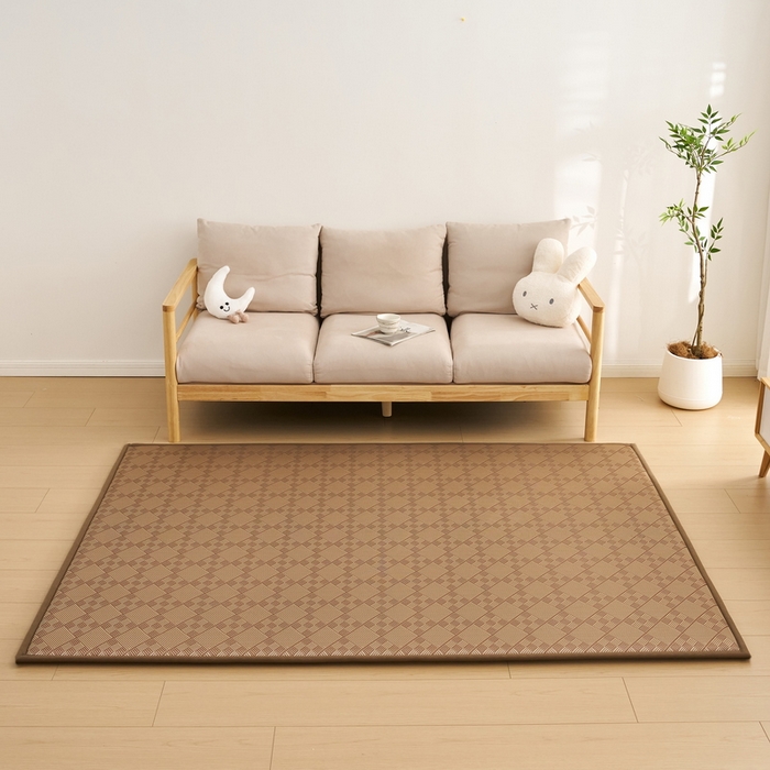 91家纺网 家纺一手货源 找家纺 祁恋婷家居 2025新款A类冰丝多功能地垫 青春岁月-九宫格