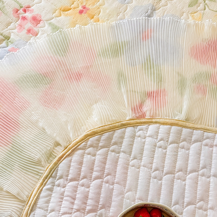 91家纺网 家纺一手货源 找家纺 虹星家纺 2025新款斜纹全棉纯棉印花床盖四件套-清甜 清甜-婉如初见