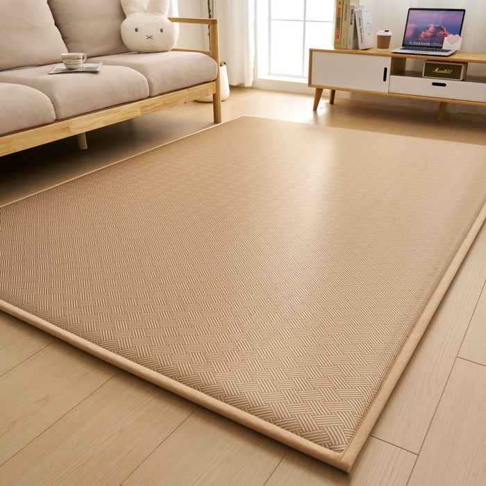 91家纺网 家纺一手货源 找家纺 祁恋婷家居 2025新款A类冰丝多功能地垫 青春岁月-卡其