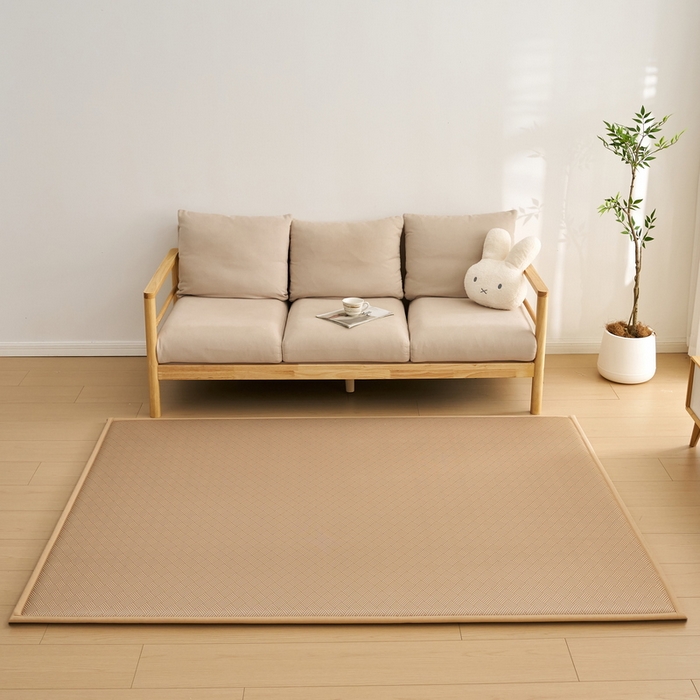 91家纺网 家纺一手货源 找家纺 祁恋婷家居 2025新款A类冰丝多功能地垫 青春岁月-卡其