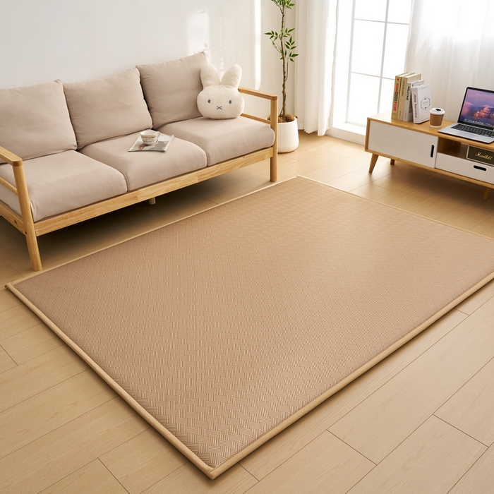 91家纺网 家纺一手货源 找家纺 祁恋婷家居 2025新款A类冰丝多功能地垫 青春岁月-卡其