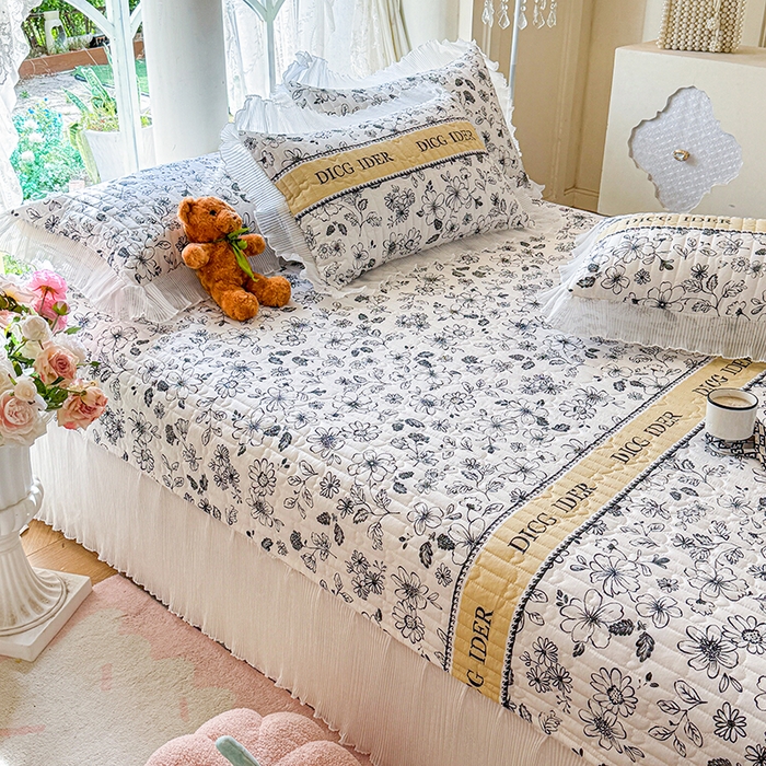 91家纺网 家纺一手货源 找家纺 虹星家纺 2025新款斜纹全棉纯棉印花床盖-清甜 清甜-挚爱