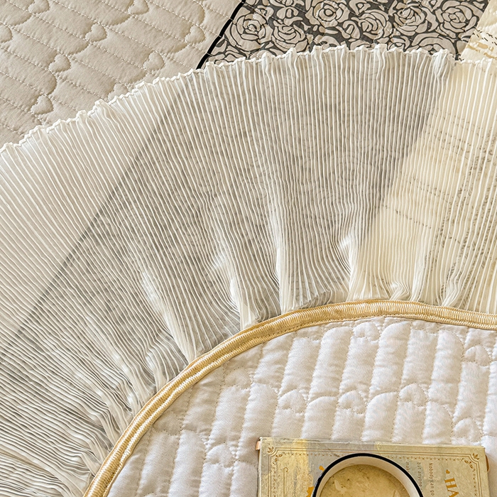 91家纺网 家纺一手货源 找家纺 虹星家纺 2025新款斜纹全棉纯棉印花床盖-清甜 清甜-古色古香