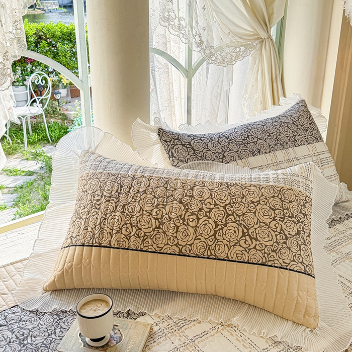 91家纺网 家纺一手货源 找家纺 虹星家纺 2025新款斜纹全棉纯棉印花床盖-清甜 清甜-古色古香