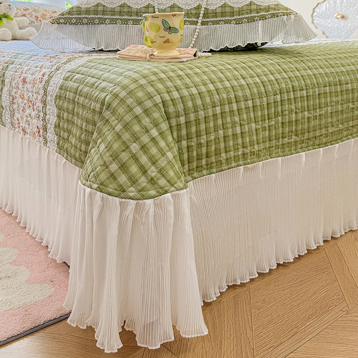 91家纺网 家纺一手货源 找家纺 虹星家纺 2025新款斜纹全棉纯棉印花床盖-清甜 清甜-墨雨云间