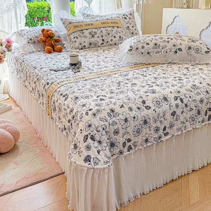 91家纺网 家纺一手货源 找家纺 虹星家纺 2025新款斜纹全棉纯棉印花床盖-清甜 清甜-挚爱