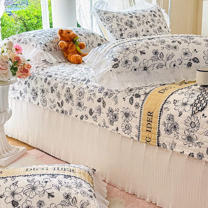 91家纺网 家纺一手货源 找家纺 虹星家纺 2025新款斜纹全棉纯棉印花床盖-清甜 清甜-挚爱