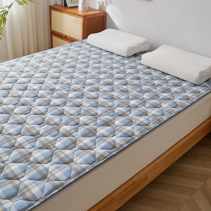 91家纺网 家纺一手货源 找家纺 祁恋婷家居 2025新款A类水洗棉藤席两用床褥 莫兰格-藤席床褥