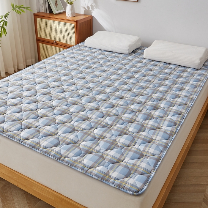 91家纺网 家纺一手货源 找家纺 祁恋婷家居 2025新款A类水洗棉藤席两用床褥 莫兰格-藤席床褥