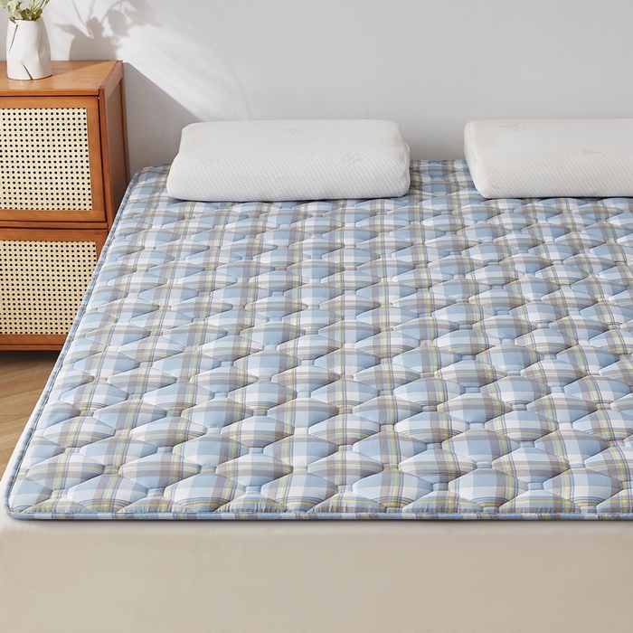 91家纺网 家纺一手货源 找家纺 祁恋婷家居 2025新款A类水洗棉藤席两用床褥 莫兰格-藤席床褥