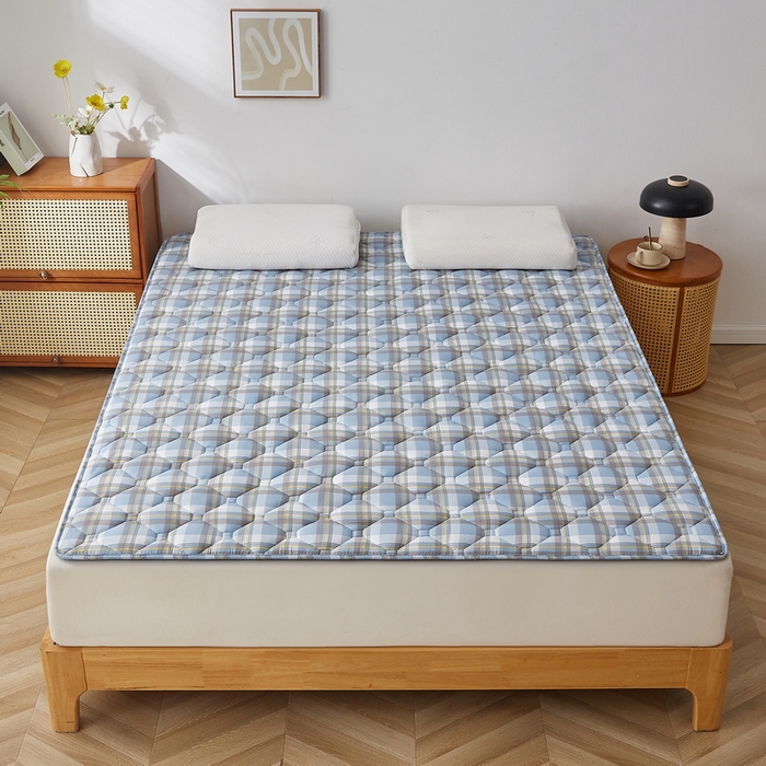 91家纺网 家纺一手货源 找家纺 祁恋婷家居 2025新款A类水洗棉藤席两用床褥 莫兰格-藤席床褥