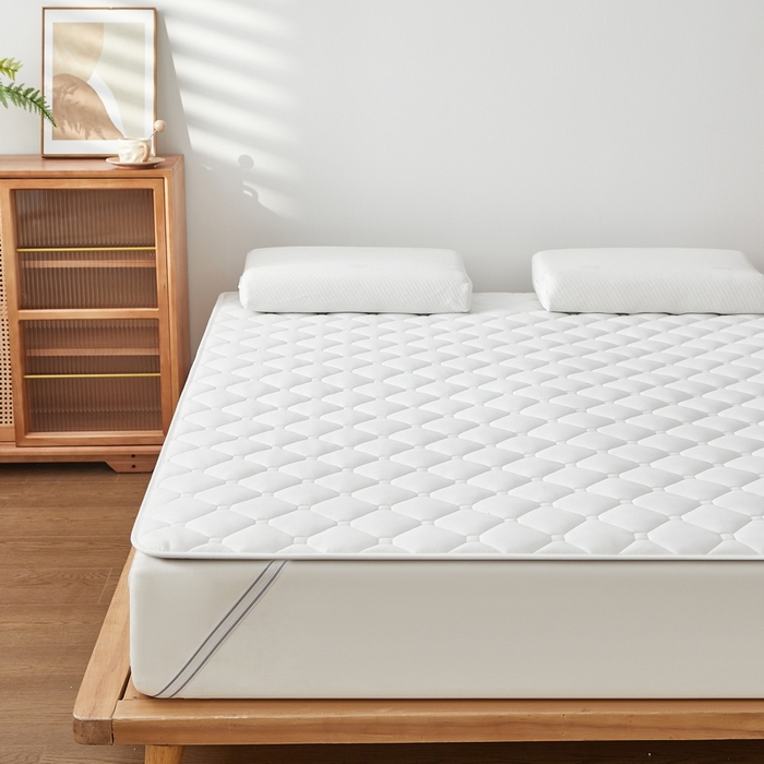 91家纺网 家纺一手货源 找家纺 祁恋婷家居 2025新款A类水洗棉藤席两用床褥 水洗棉白-藤席床褥