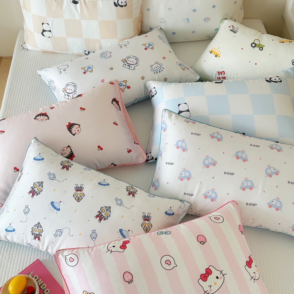 91家纺网 家纺一手货源 找家纺 西西家居 2025新款60支兰精天丝数码印花儿童夏被夏凉被空调被 组合图仅做展示