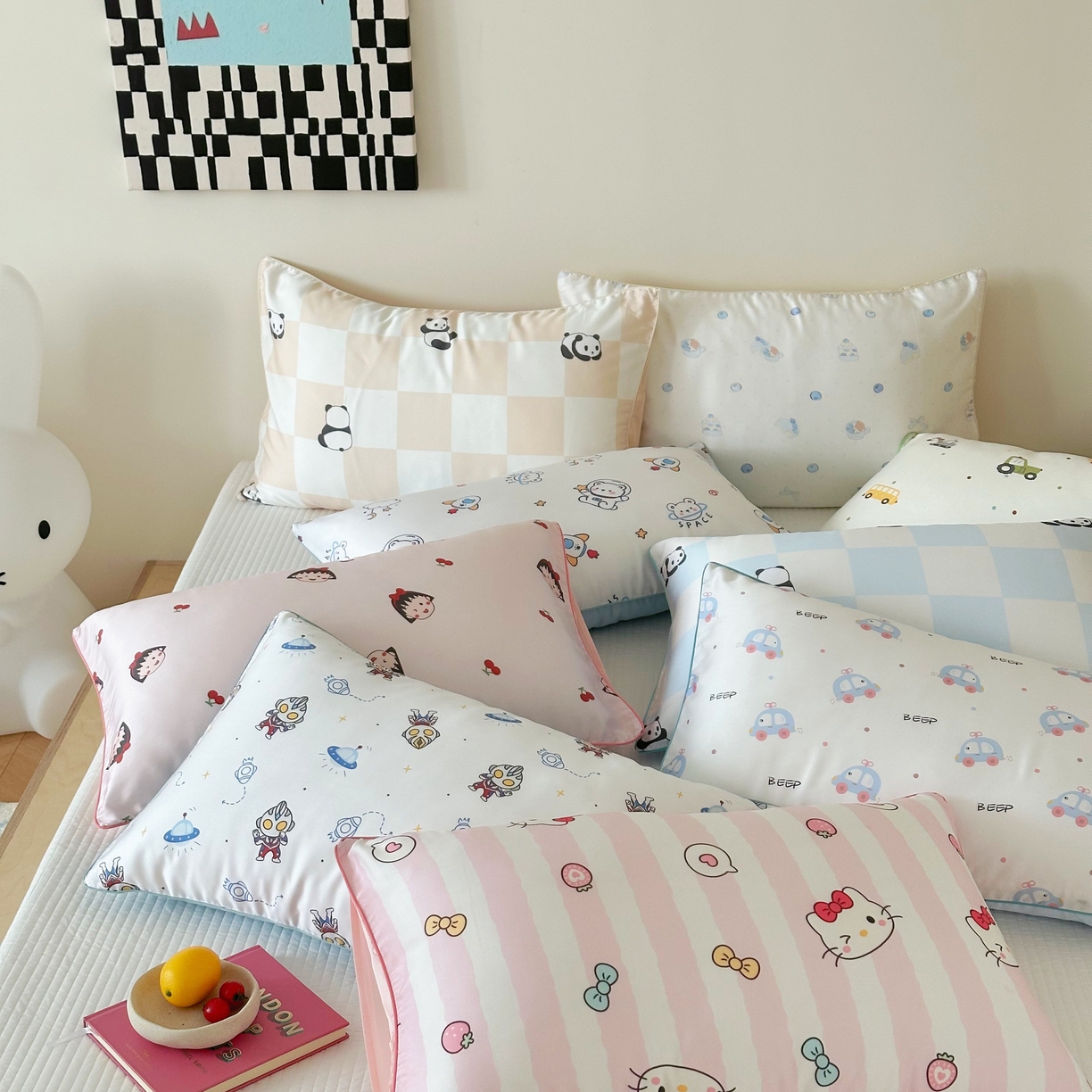 91家纺网 家纺一手货源 找家纺 西西家居 2025新款60支兰精天丝数码印花儿童夏被夏凉被空调被 组合图仅做展示