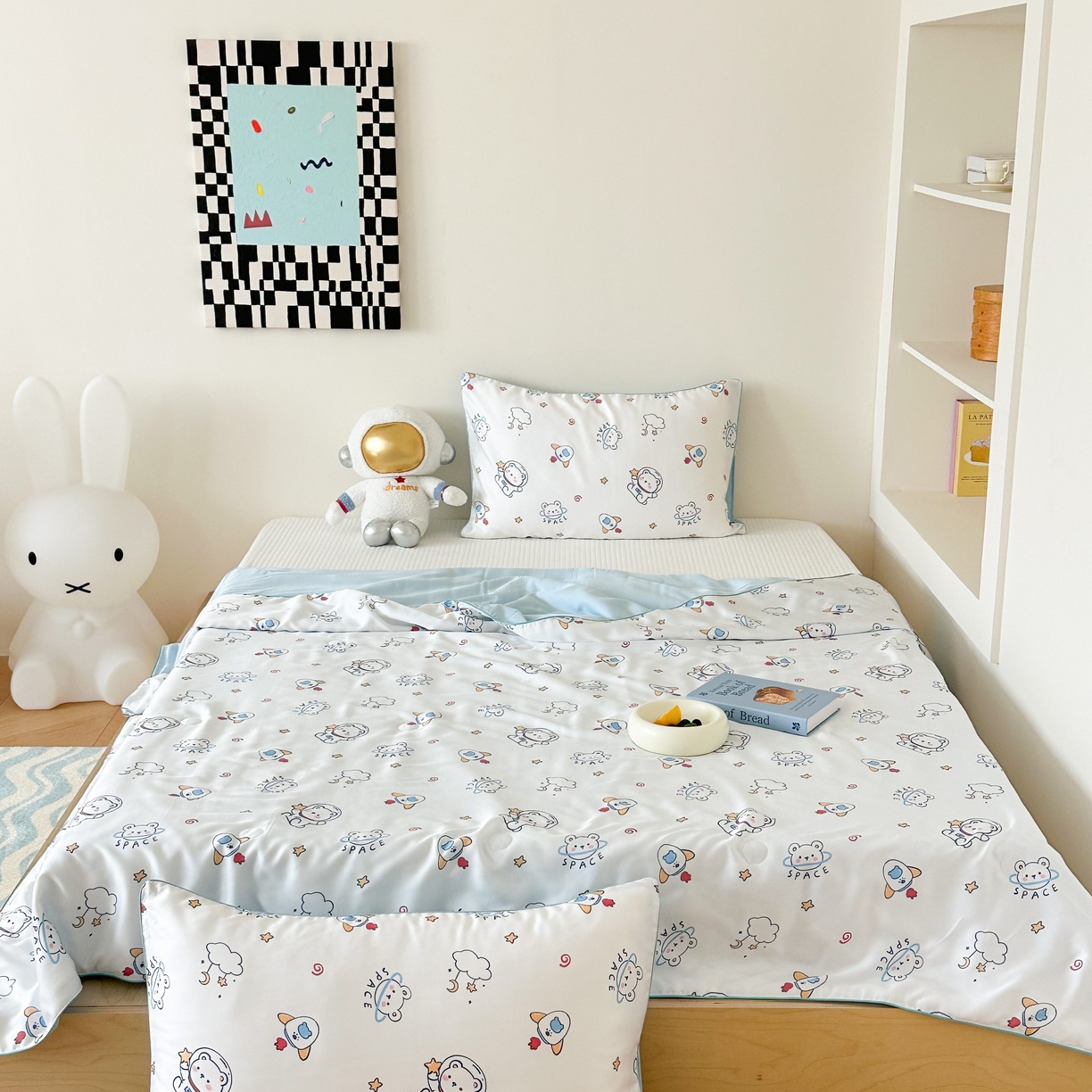 91家纺网 家纺一手货源 找家纺 西西家居 2025新款60支兰精天丝数码印花儿童夏被夏凉被空调被 星球小熊