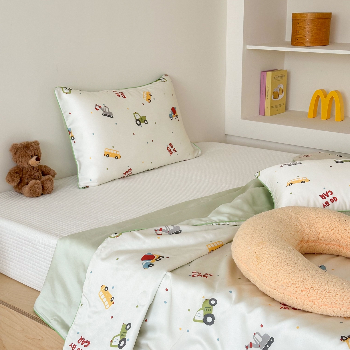 91家纺网 家纺一手货源 找家纺 西西家居 2025新款60支兰精天丝数码印花儿童夏被夏凉被空调被 工程车