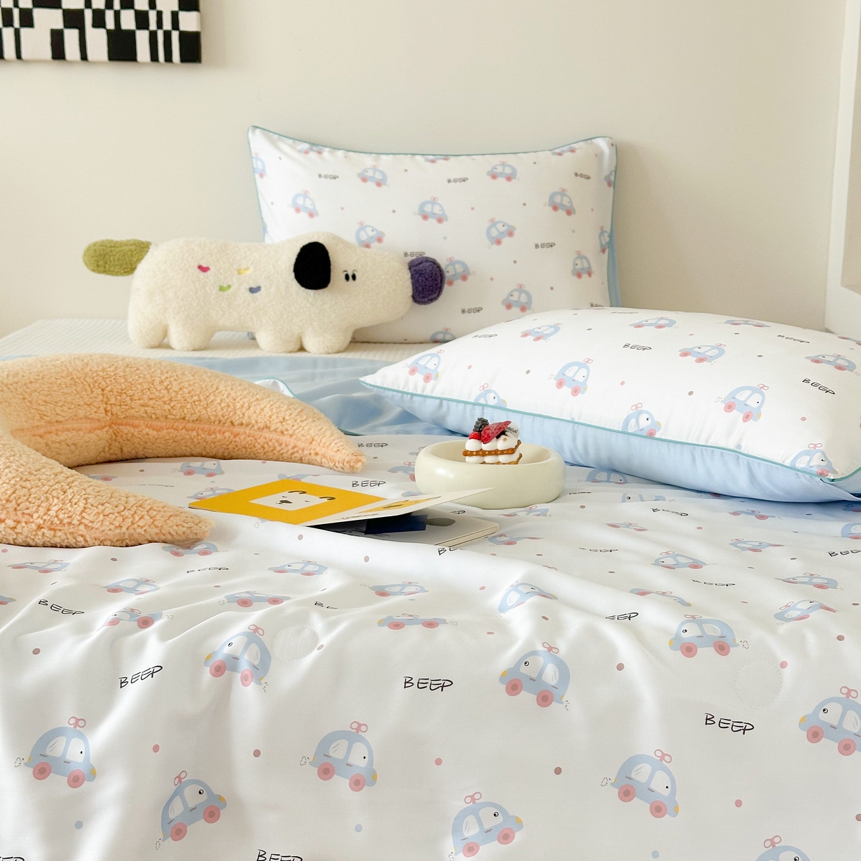 91家纺网 家纺一手货源 找家纺 西西家居 2025新款60支兰精天丝数码印花儿童夏被夏凉被空调被 小的士