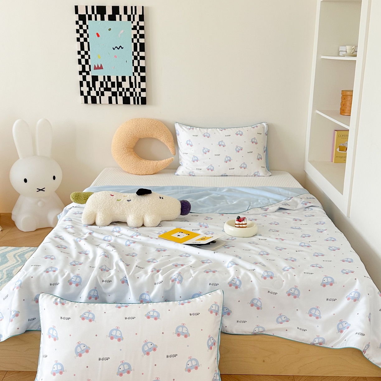 91家纺网 家纺一手货源 找家纺 西西家居 2025新款60支兰精天丝数码印花儿童夏被夏凉被空调被 小的士