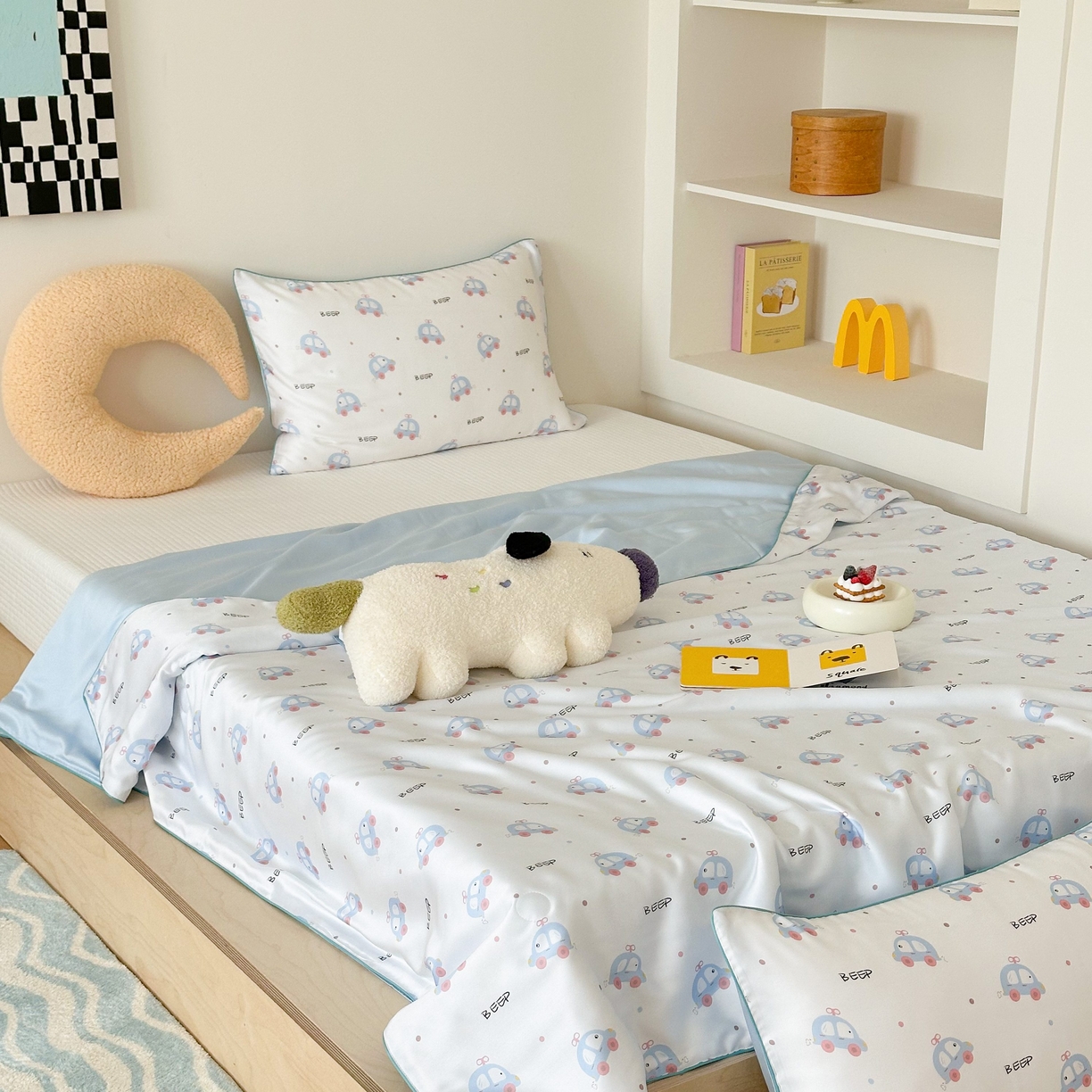 91家纺网 家纺一手货源 找家纺 西西家居 2025新款60支兰精天丝数码印花儿童夏被夏凉被空调被 小的士