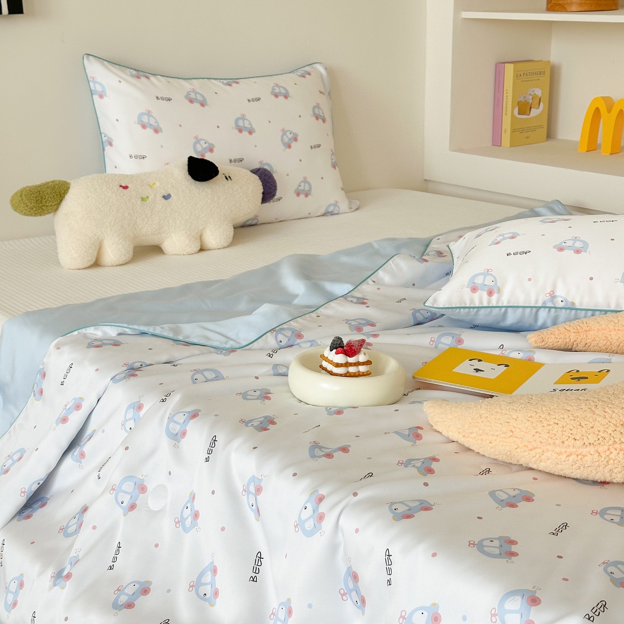 91家纺网 家纺一手货源 找家纺 西西家居 2025新款60支兰精天丝数码印花儿童夏被夏凉被空调被 小的士