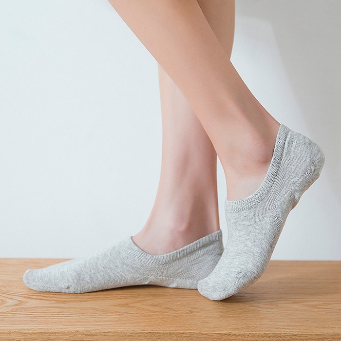 91家纺网 家纺一手货源 找家纺 良品汇馆 2025春夏新款日式无印女士船袜良品纯色透气棉防臭夏薄短袜隐形防滑不掉跟浅口 灰色