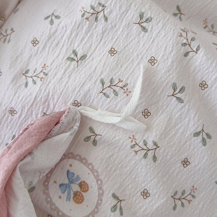 91家纺网 家纺一手货源 找家纺 竹合家纺 2025新品云感皱皱四件套跑量款小清新四件套 小确幸-粉