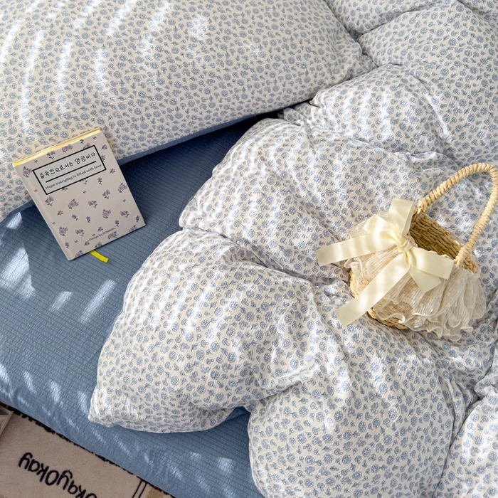 91家纺网 家纺一手货源 找家纺 竹合家纺 2025新品云感皱皱四件套跑量款小清新四件套 复古小花