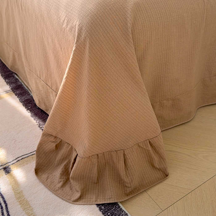 91家纺网 家纺一手货源 找家纺 竹合家纺 2025新品云感皱皱四件套跑量款小清新四件套 星星饼干