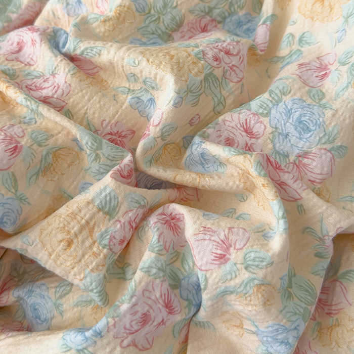 91家纺网 家纺一手货源 找家纺 竹合家纺 2025新品云感皱皱四件套跑量款小清新四件套 微凉