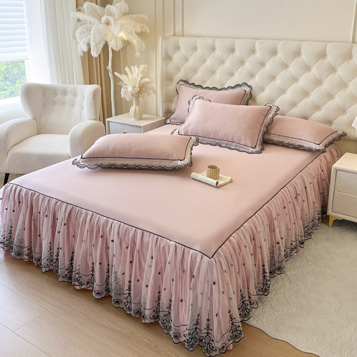 91家纺网 家纺一手货源 找家纺 （总）恋尚 2025新款可机洗可水洗冰丝床裙软席