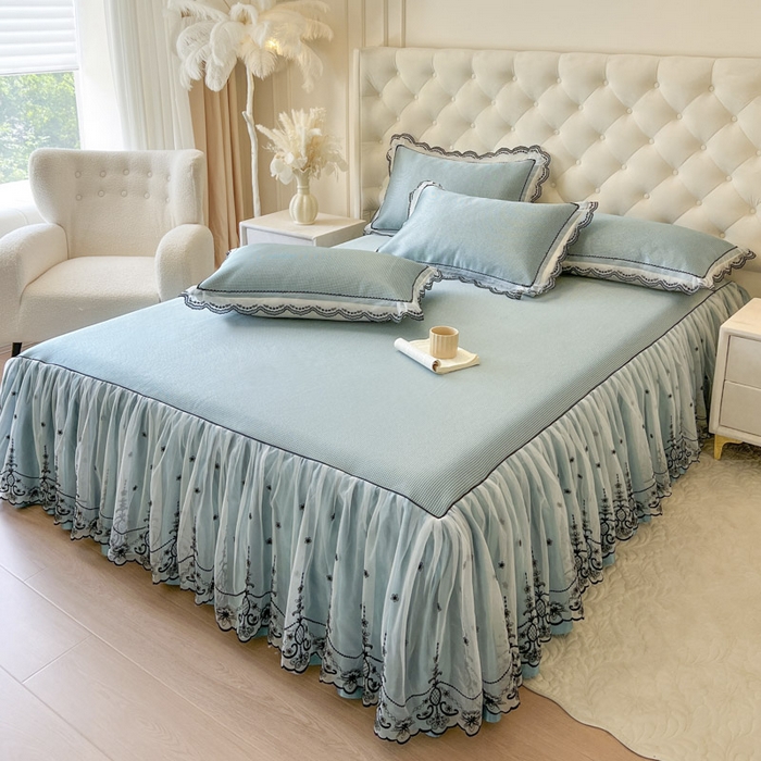 91家纺网 家纺一手货源 找家纺 （总）恋尚 2025新款可机洗可水洗冰丝床裙软席