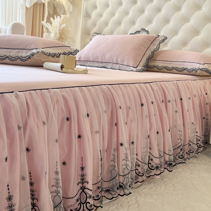 91家纺网 家纺一手货源 找家纺 （总）恋尚 2025新款可机洗可水洗冰丝床裙软席