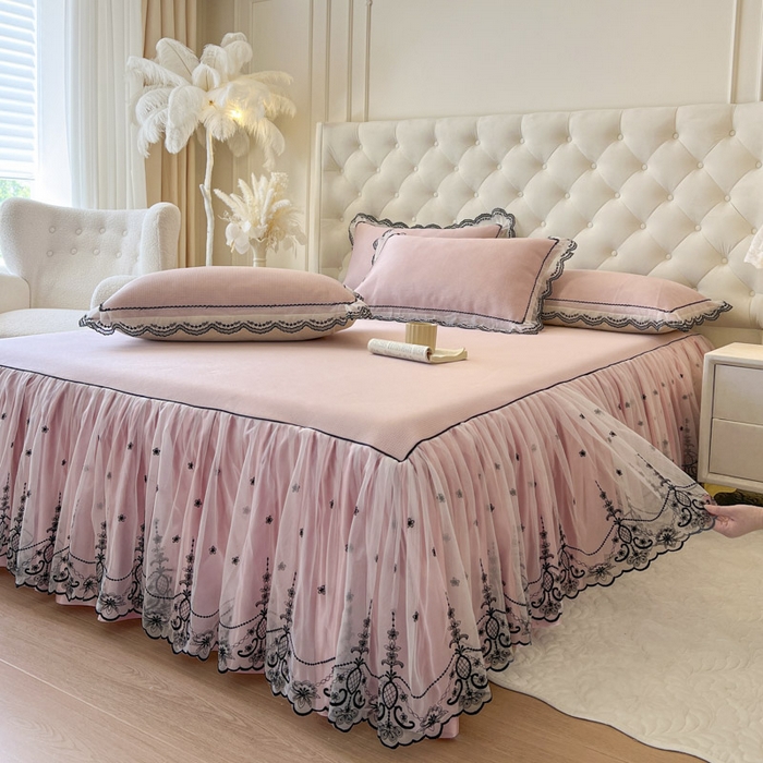 91家纺网 家纺一手货源 找家纺 （总）恋尚 2025新款可机洗可水洗冰丝床裙软席