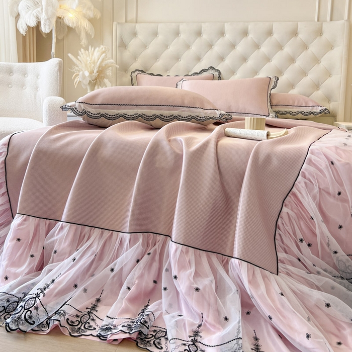 91家纺网 家纺一手货源 找家纺 （总）恋尚 2025新款可机洗可水洗冰丝床裙软席