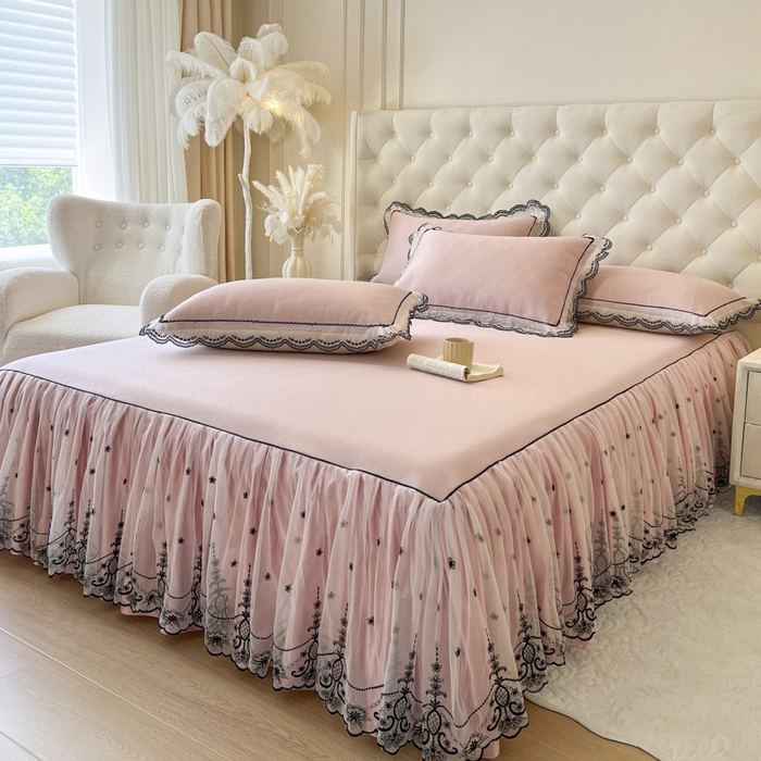 91家纺网 家纺一手货源 找家纺 （总）恋尚 2025新款可机洗可水洗冰丝床裙软席