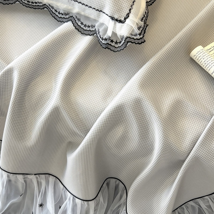 91家纺网 家纺一手货源 找家纺 恋尚 2025新款可机洗可水洗冰丝床裙软席 卡梵-浅灰