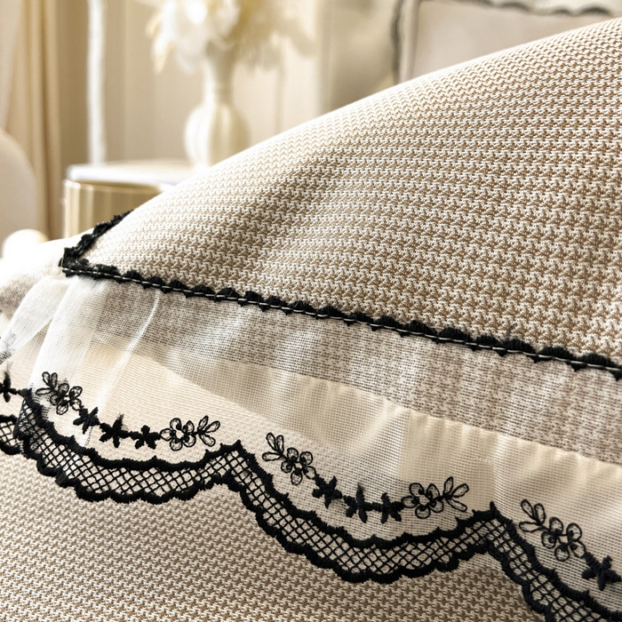 91家纺网 家纺一手货源 找家纺 恋尚 2025新款可机洗可水洗冰丝床裙软席 卡梵-浅咖