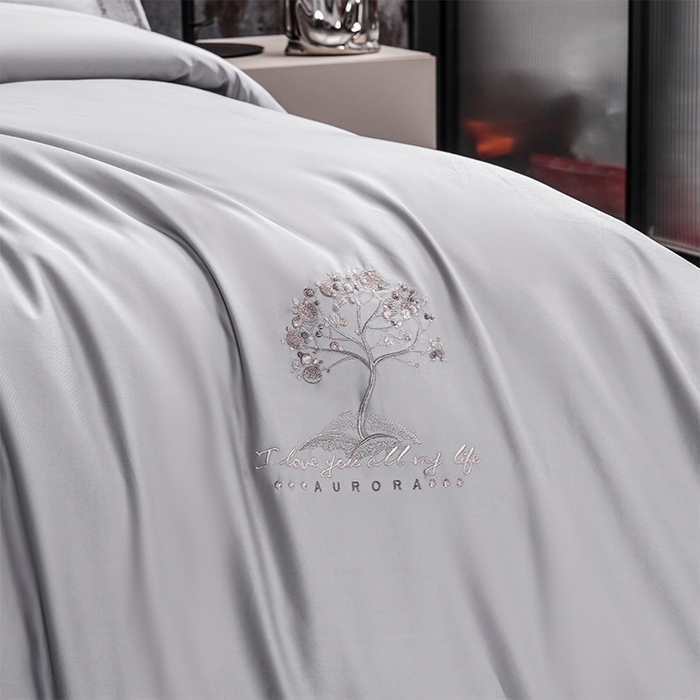 91家纺网 家纺一手货源 找家纺 （总）博之洋婚庆 2025新款纯棉全棉长绒棉刺绣绣花高端礼盒四件套-仲夏