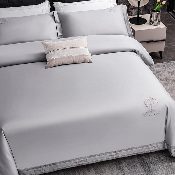 91家纺网 家纺一手货源 找家纺 （总）博之洋婚庆 2025新款纯棉全棉长绒棉刺绣绣花高端礼盒四件套-仲夏