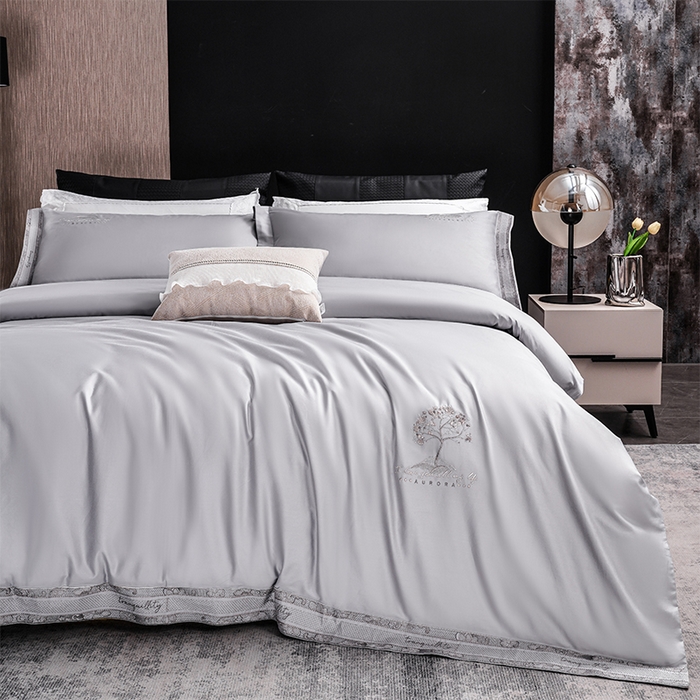 91家纺网 家纺一手货源 找家纺 （总）博之洋婚庆 2025新款纯棉全棉长绒棉刺绣绣花高端礼盒四件套-仲夏