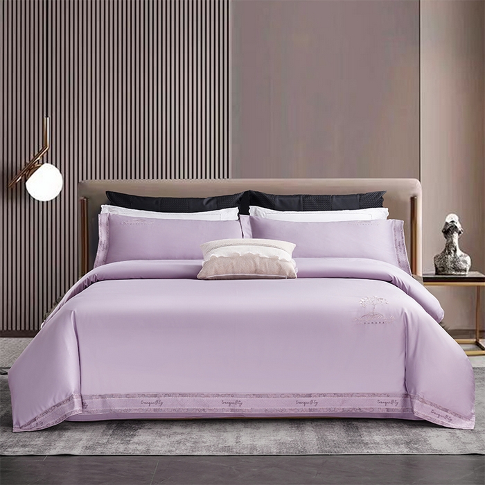 91家纺网 家纺一手货源 找家纺 （总）博之洋婚庆 2025新款纯棉全棉长绒棉刺绣绣花高端礼盒四件套-仲夏