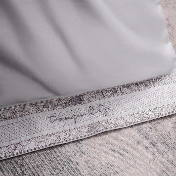 91家纺网 家纺一手货源 找家纺 博之洋婚庆 2025新款纯棉全棉长绒棉刺绣绣花高端礼盒四件套-仲夏 仲夏-钻石灰