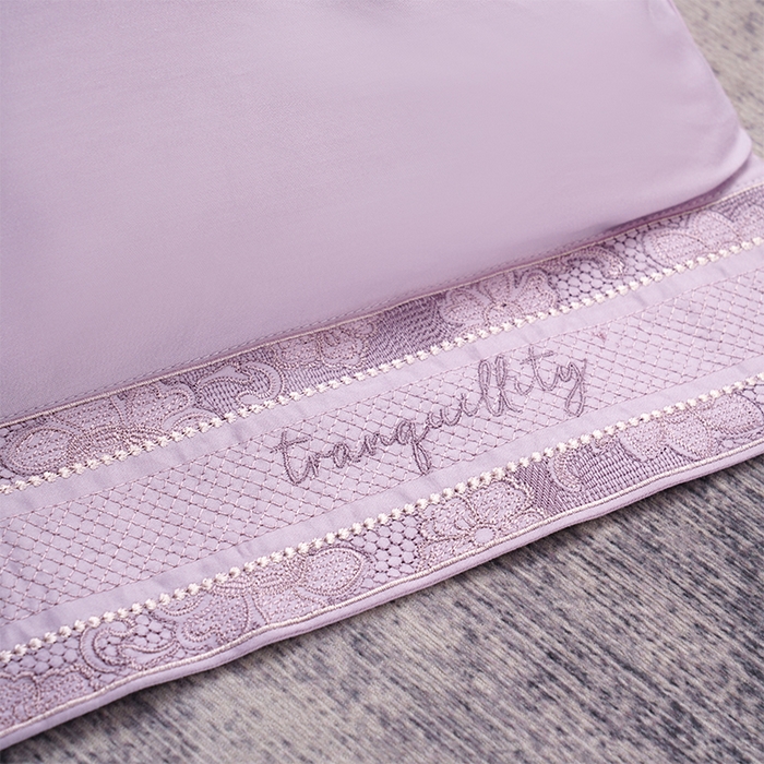 91家纺网 家纺一手货源 找家纺 博之洋婚庆 2025新款纯棉全棉长绒棉刺绣绣花高端礼盒四件套-仲夏 仲夏-浪漫紫