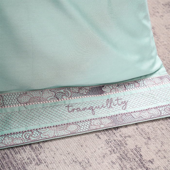 91家纺网 家纺一手货源 找家纺 博之洋婚庆 2025新款纯棉全棉长绒棉刺绣绣花高端礼盒四件套-仲夏 仲夏-夏之绿