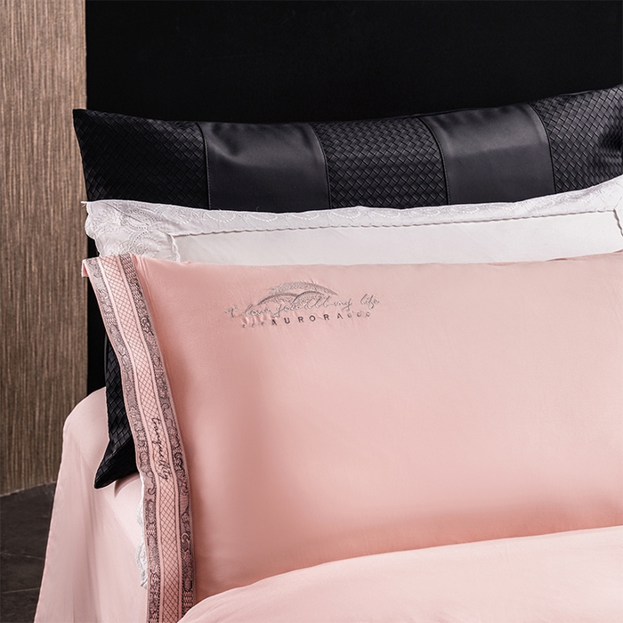 91家纺网 家纺一手货源 找家纺 博之洋婚庆 2025新款纯棉全棉长绒棉刺绣绣花高端礼盒四件套-仲夏 仲夏-粉